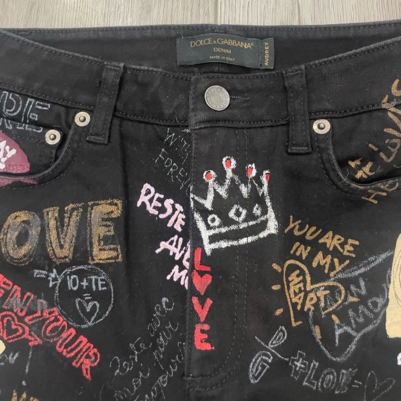 Dolce & Gabbana Graffiti Audrey Jeans - Picture 6 of 12